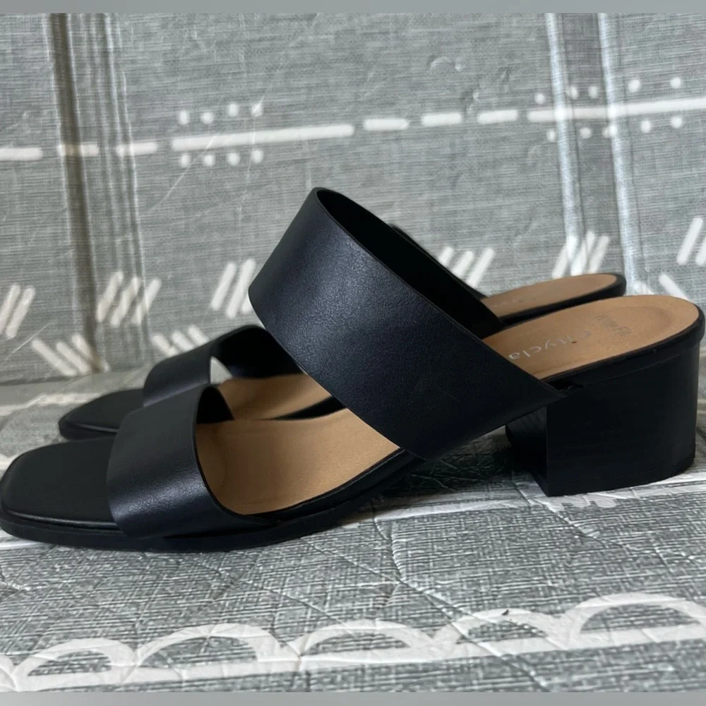 Cityclassified Black Women's Mule Sandals, Size 7.5 - Picture 3 of 8